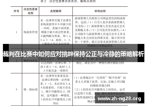 裁判在比赛中如何应对挑衅保持公正与冷静的策略解析