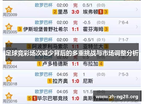 足球竞彩场次减少背后的多重挑战与市场调整分析